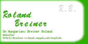 roland breiner business card